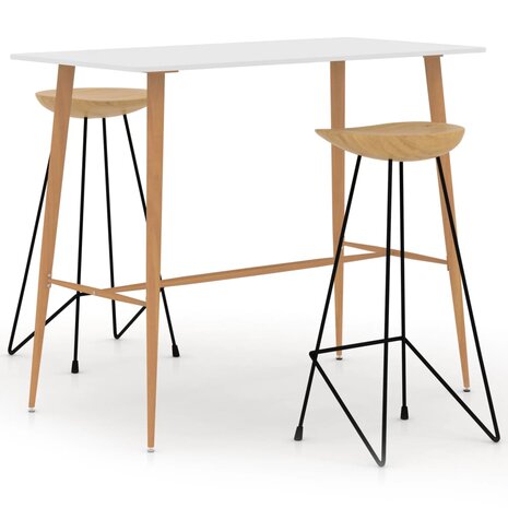 3-delige Barset wit 1