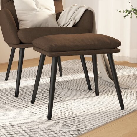 Voetenbank 45x29,5x35 cm stof bruin 1