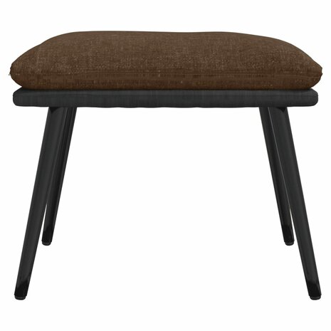 Voetenbank 45x29,5x35 cm stof en kunstleer bruin 3