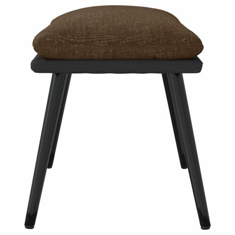 Voetenbank 45x29,5x35 cm stof en kunstleer bruin 4