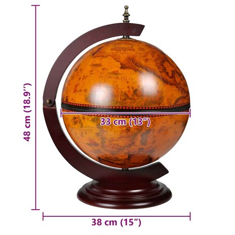 Globebar tafelmodel eucalyptushout  5