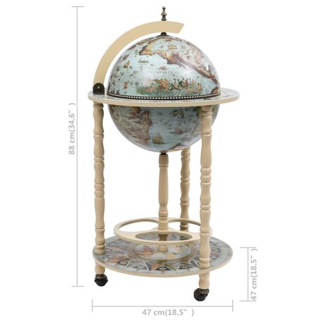 Globebar eucalyptushout blauw  8