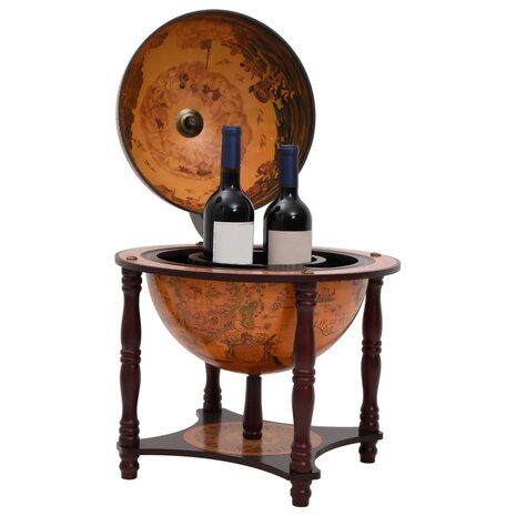Globebar massief eucalyptushout bruin 2