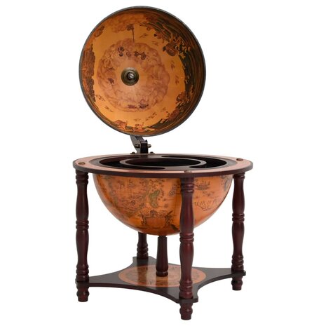 Globebar massief eucalyptushout bruin 3