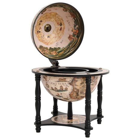 Globebar massief eucalyptushout zwart 3