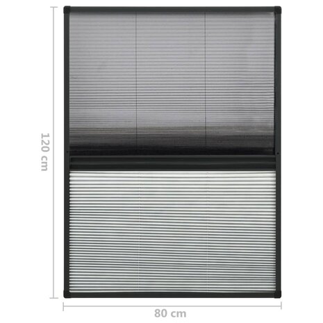 Raamhor pliss&eacute; met verduistering 80x120 cm aluminium 7