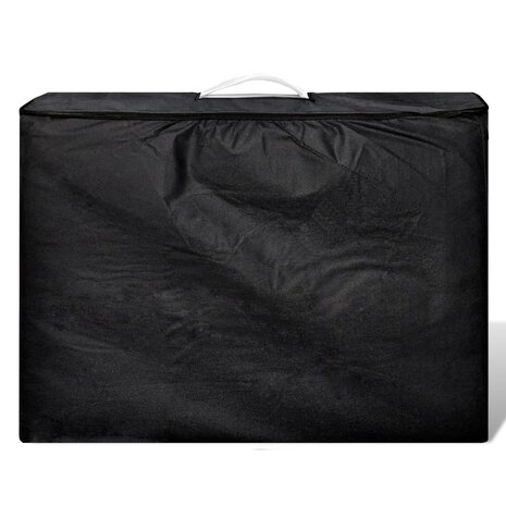 Inklapbare massagetafel 2 zones met houten frame (creme) 2
