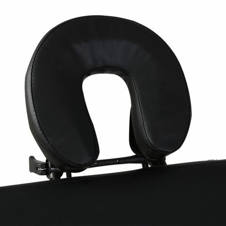 Inklapbare massagetafel 3 zones met houten frame (zwart) 3