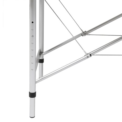 Massagetafel met 2 zones inklapbaar aluminium frame cr&egrave;mewit 5