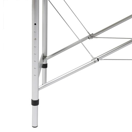 Massagetafel met 2 zones inklapbaar aluminum frame zwart 2