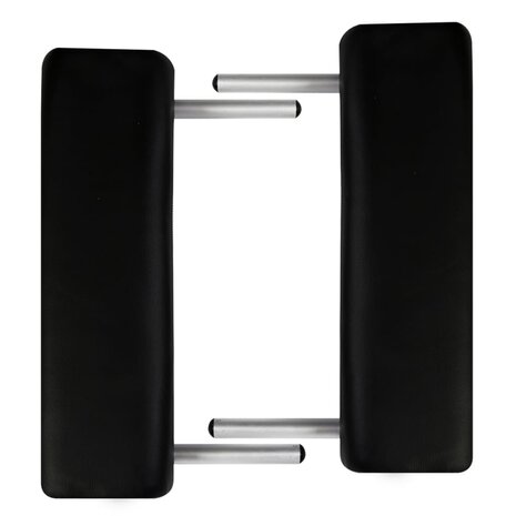 Massagetafel met 2 zones inklapbaar aluminum frame zwart 4