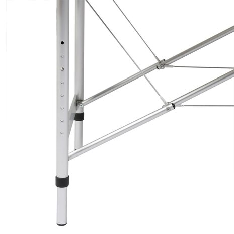Inklapbare massagetafel 3 zones met aluminium frame (creme) 2