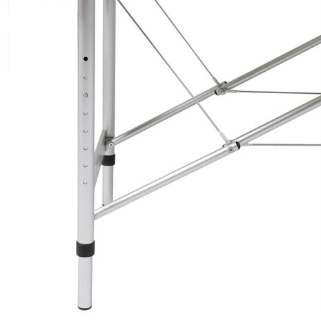 Inklapbare massagetafel 3 zones met aluminium frame (zwart) 2