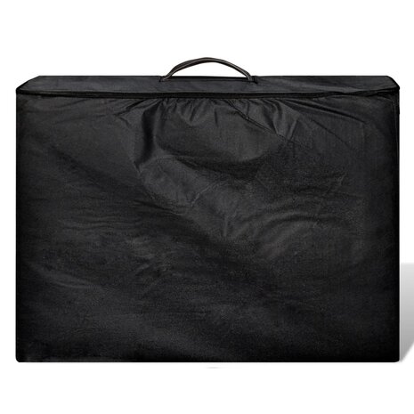Inklapbare massagetafel 4 zones met houten frame (zwart) 3