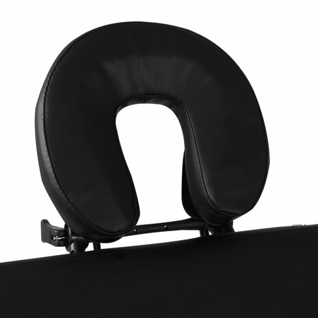 Inklapbare massagetafel 4 zones met houten frame (zwart) 4