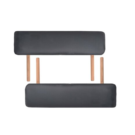 Massagetafel inklapbaar 2 zones 10 cm dik zwart 7