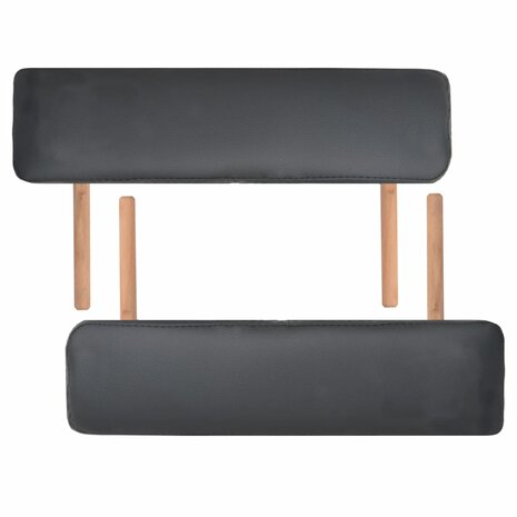 Massagetafel inklapbaar 3 zones 10 cm dik zwart 6