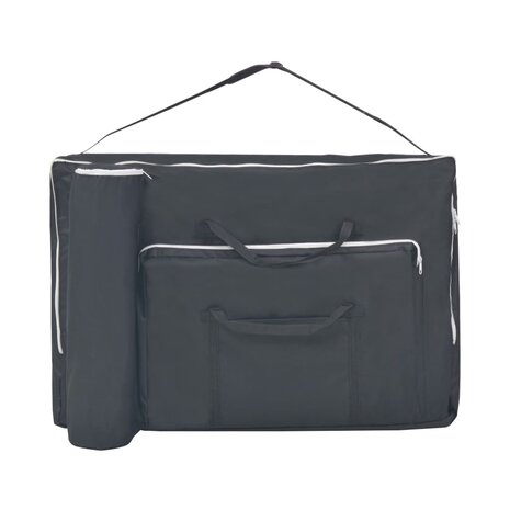 Massagetafel- en krukset inklapbaar 2 zones 10 cm dik zwart 9