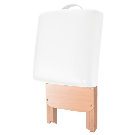 Massagetafel- en krukset inklapbaar 3 zones 10 cm dik wit 6