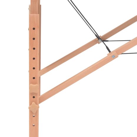 Massagetafel- en krukset inklapbaar 3 zones 10 cm dik wit 9