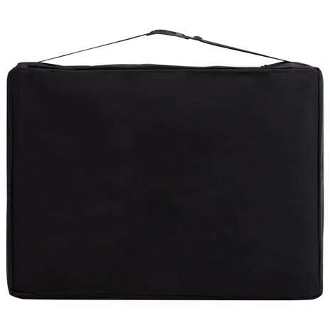 Massagetafel inklapbaar 3 zones hout zwart en wit 9