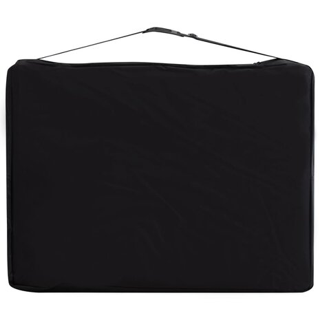 Massagetafel inklapbaar 2 zones aluminium zwart en wit 8