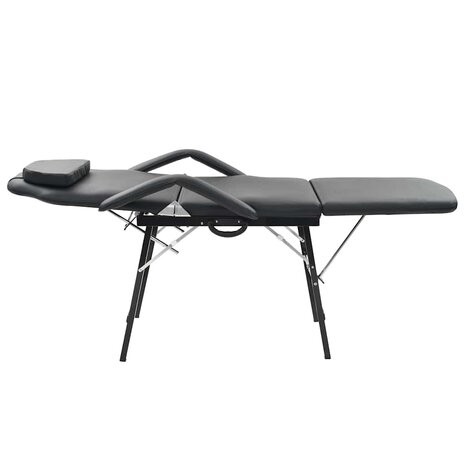 Behandelingsstoel voor gezicht 185x78x76 cm kunstleer zwart 2