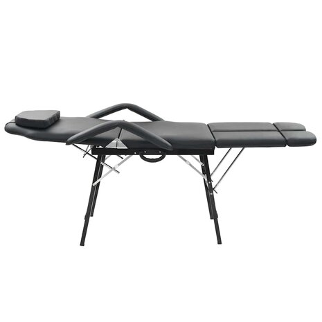 Gezichtsbehandelstoel draagbaar 185x78x76 cm kunstleer zwart 2
