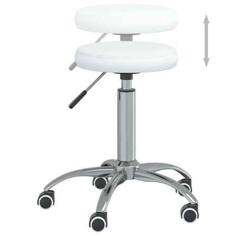 Massagekruk kunstleer wit 4