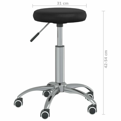Massagekruk kunstleer zwart 7