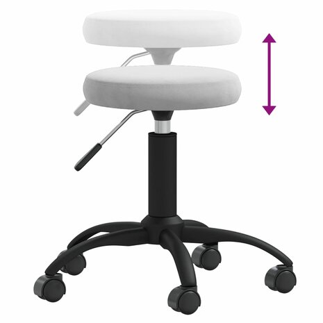 Massagekruk fluweel lichtgrijs 4