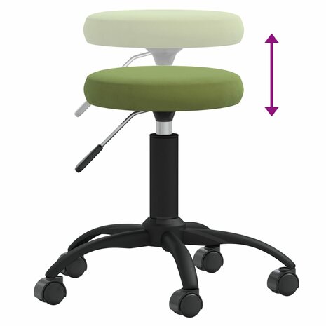 Massagekruk fluweel lichtgroen 4