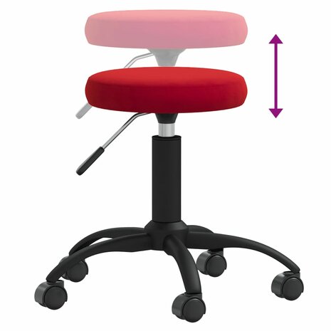 Massagekruk fluweel wijnrood 4