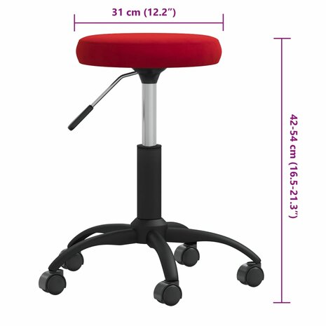 Massagekruk fluweel wijnrood 6