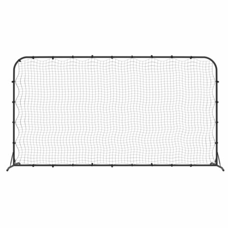 Voetbal rebounder 366x90x183 cm HDPE zwart 3