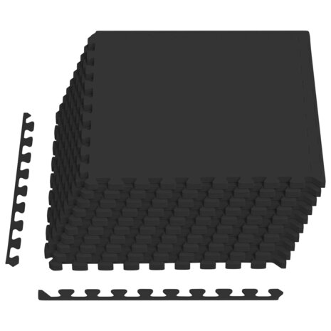 Vloermatten 40 pcs Zwart 14,4 m&sup2; EVA Schuim 2