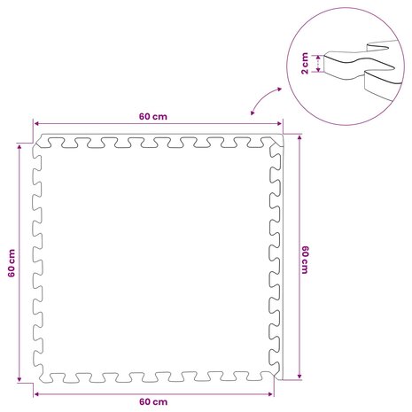 Vloermatten 6 pcs Hout 2,16 m&sup2; EVA Schuim 9