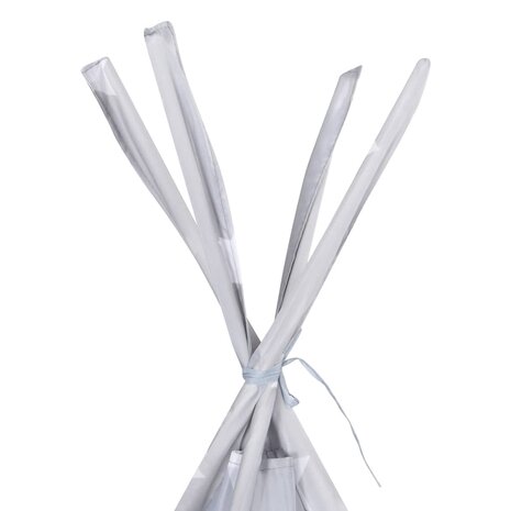 Kinder Tipi Tent met tas 115x115x160 cm polyester grijs 5