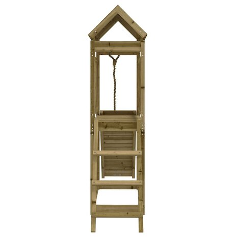 Speelhuis met klimwand ge&iuml;mpregneerd grenenhout 7