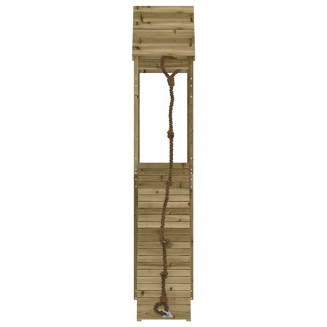 Speelhuis met klimwand ge&iuml;mpregneerd grenenhout 4