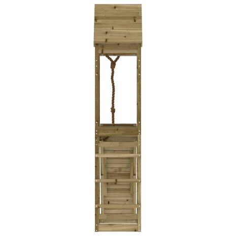 Speelhuis met klimwand ge&iuml;mpregneerd grenenhout 5