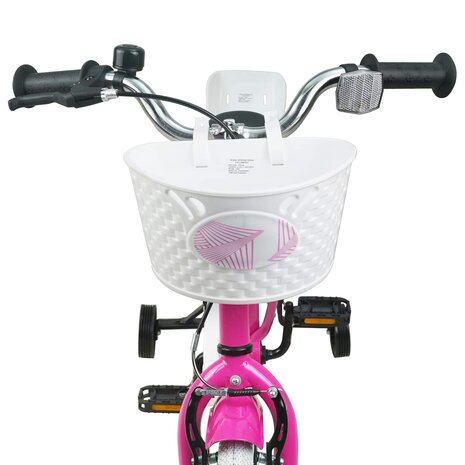 Kinderfiets 14 Inch voor 3-5 jaar oud Donkerroze 5