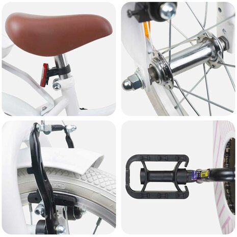Kinderfiets 12 Inch voor 2-4 jaar oud Wit 4