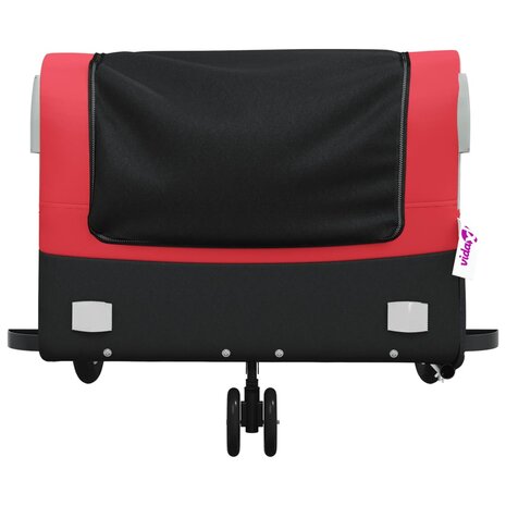 Fietstrailer 45 kg ijzer zwart en rood 6