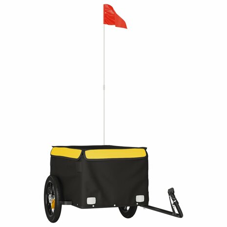 Fietstrailer 30 kg ijzer zwart en geel 2