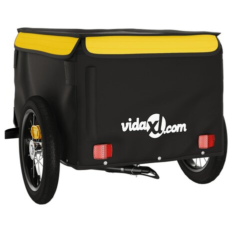 Fietstrailer 30 kg ijzer zwart en geel 8
