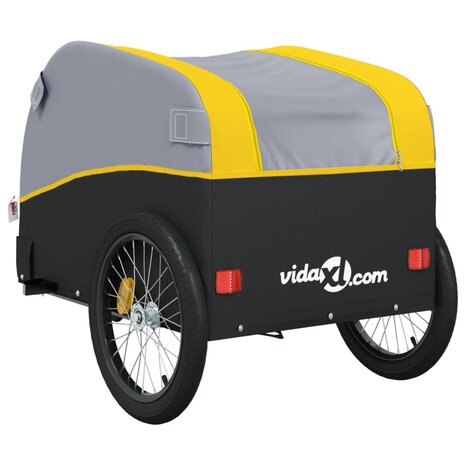 Fietstrailer 30 kg ijzer zwart en geel 8