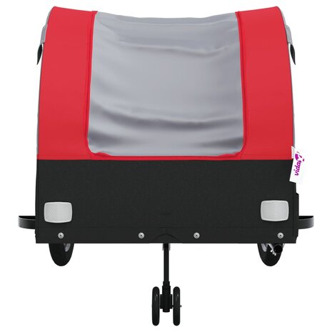 Fietstrailer 45 kg ijzer zwart en rood 6