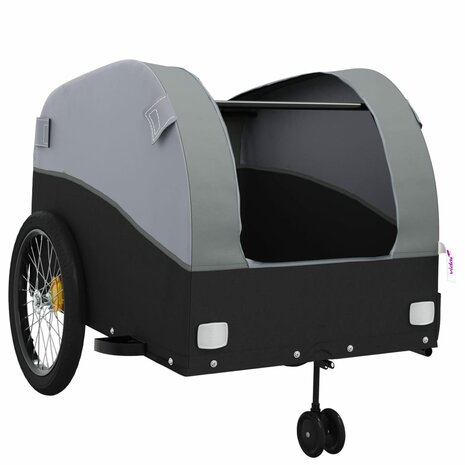 Fietstrailer 45 kg ijzer zwart en grijs 5