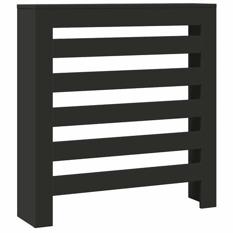 Radiatorombouw 78x20x82 cm bewerkt hout zwart 2